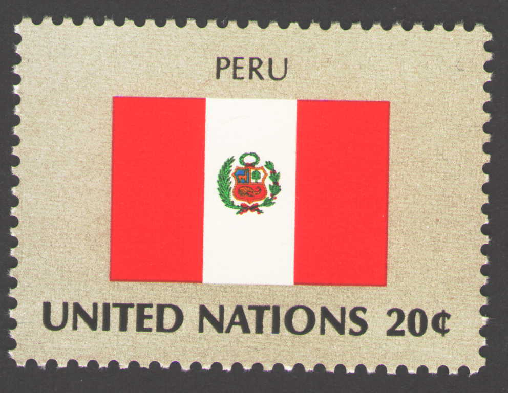 UN. 408. 20c. Flag of Peru. Mint. NH. 1983
