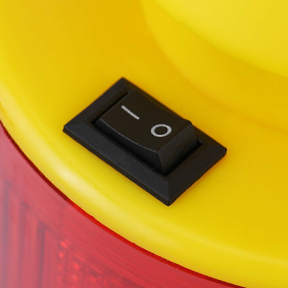 Solar Powered LED Warning Hazard Emergency Beacon Flash Strobe Signal Light