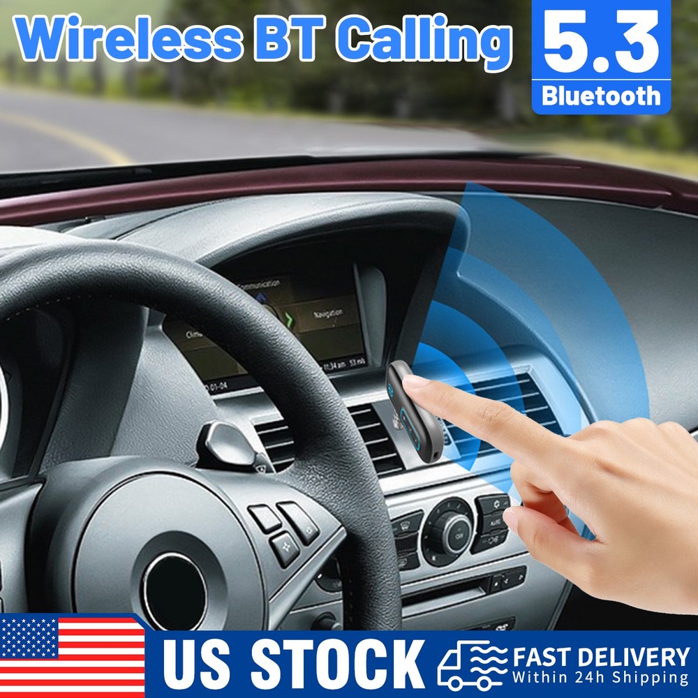 3.5mm Jack Aux Car Adapter Bluetooth 5.3 Wireless Audio Receiver Car/Home Stereo