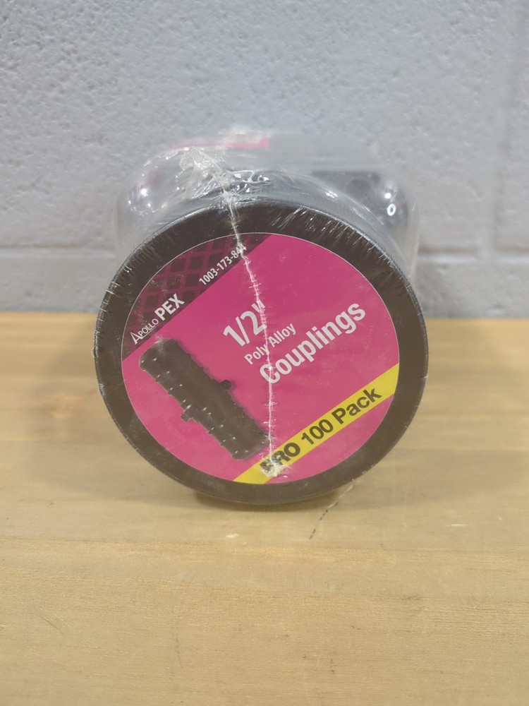 (100-Pk) Apollo PEX Barb 1/2" Coupling Plastic Z11