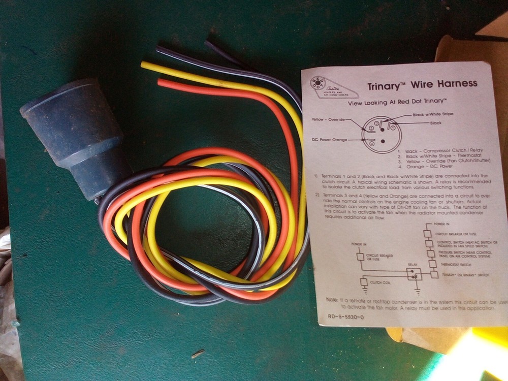 New Euclid E-807250 A/C Trinary Switch Wiring Harness