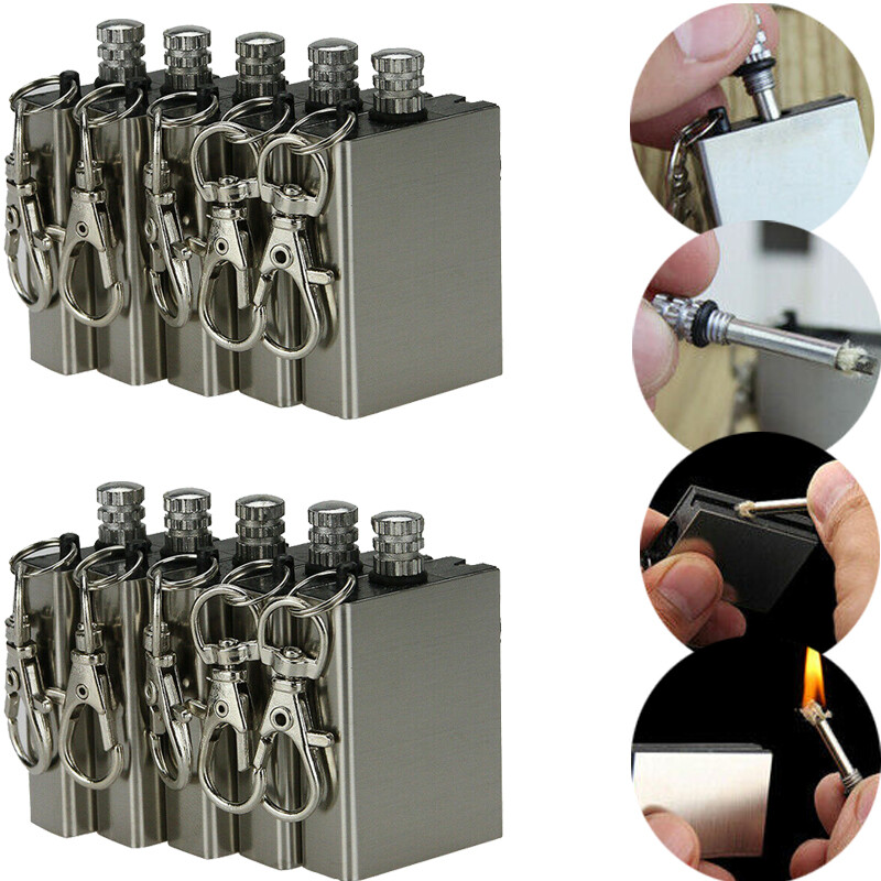 10 Pack Waterproof & Windproof Permanent Match Lighter, Strike To Light Survival
