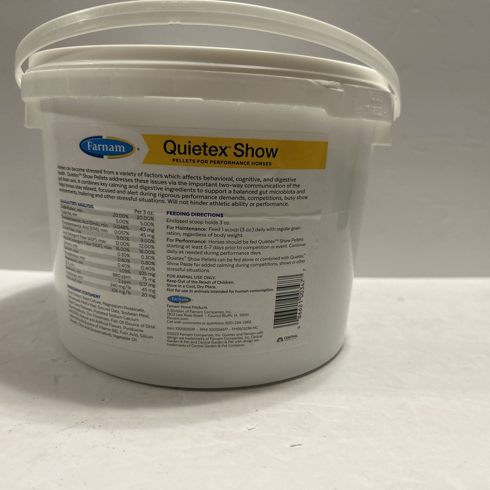 Farnam Quietex Show pellets for performance Horses