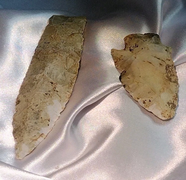 Adena Indian Arrowhead Relic Arrowhead & Blade Flint Bourbon Co. Fort Scott KS