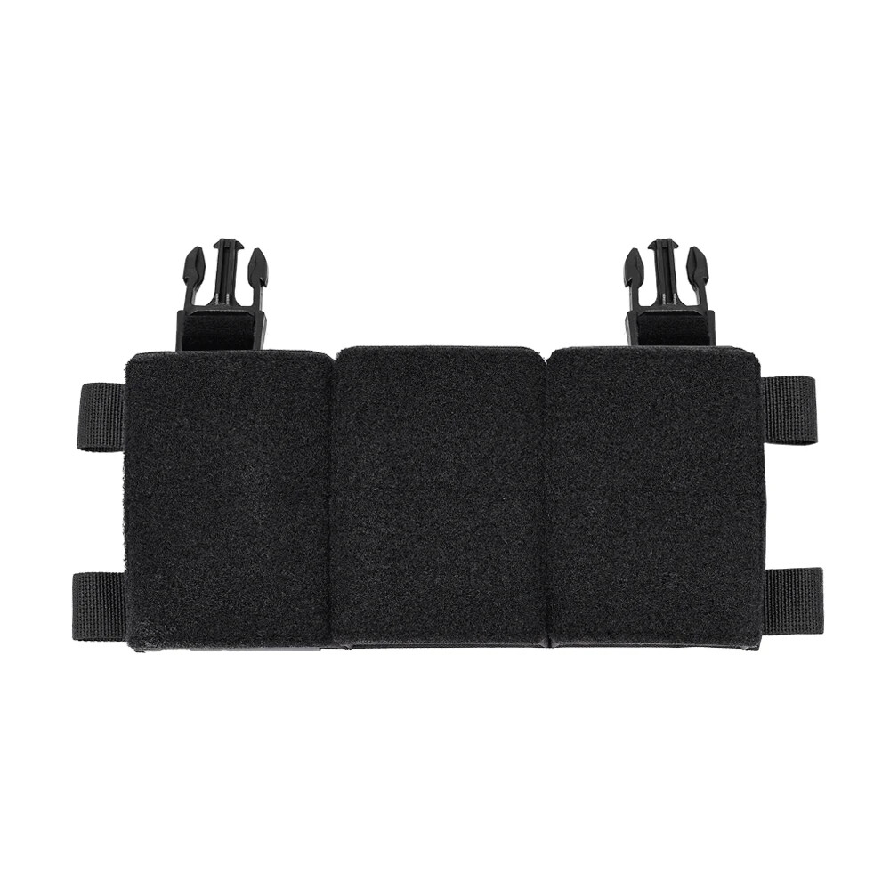 Tactical 5.56 Triple Magazine Pouch Mag Bag Hunting Vest Front Panel Hook & loop