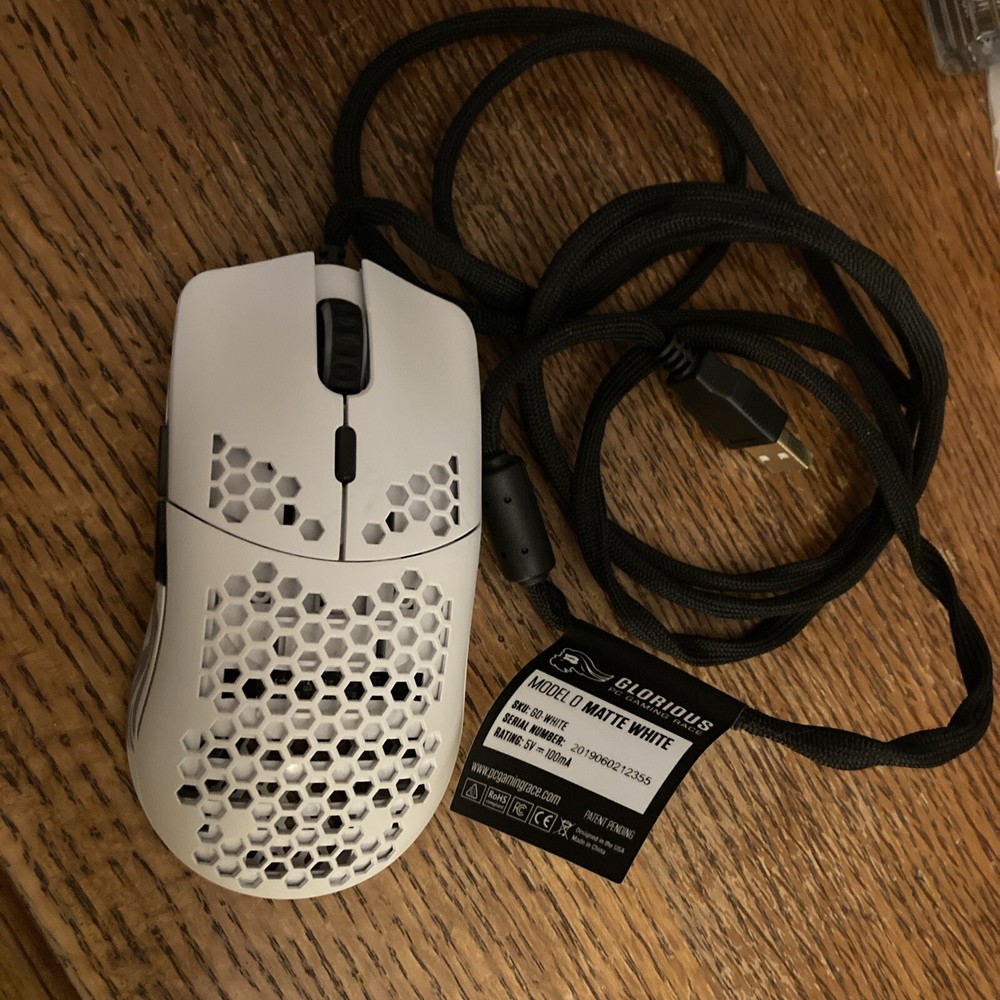 Glorious Model O Wired Pc Gaming Mouse White Go White