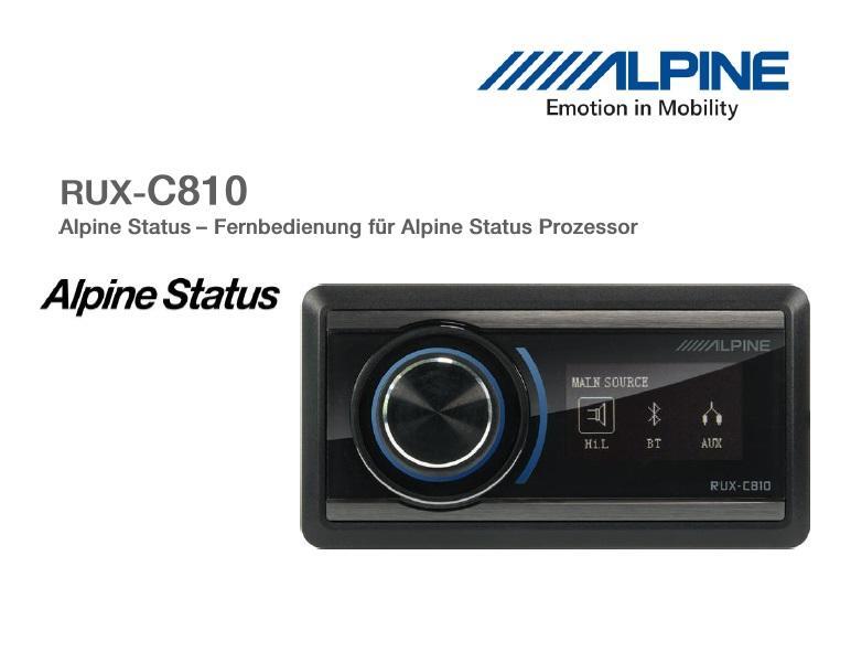 Alpine RUX-C810 Remote Control LCD Display for Alpine Status Processor HDP-D90