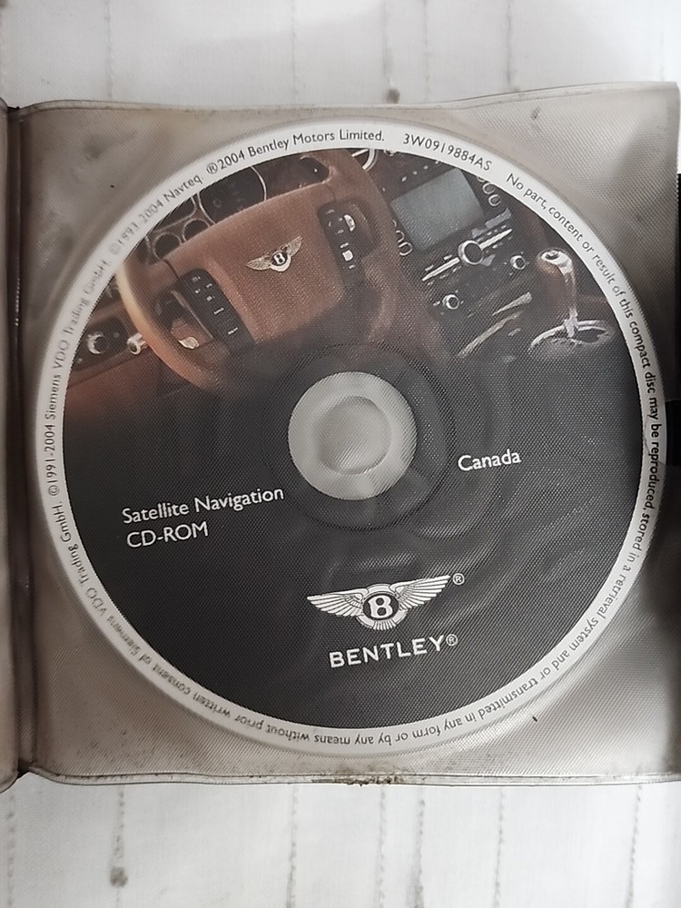 Bentley Sat Nav Cd Rom Disc Set. USA/CANADA