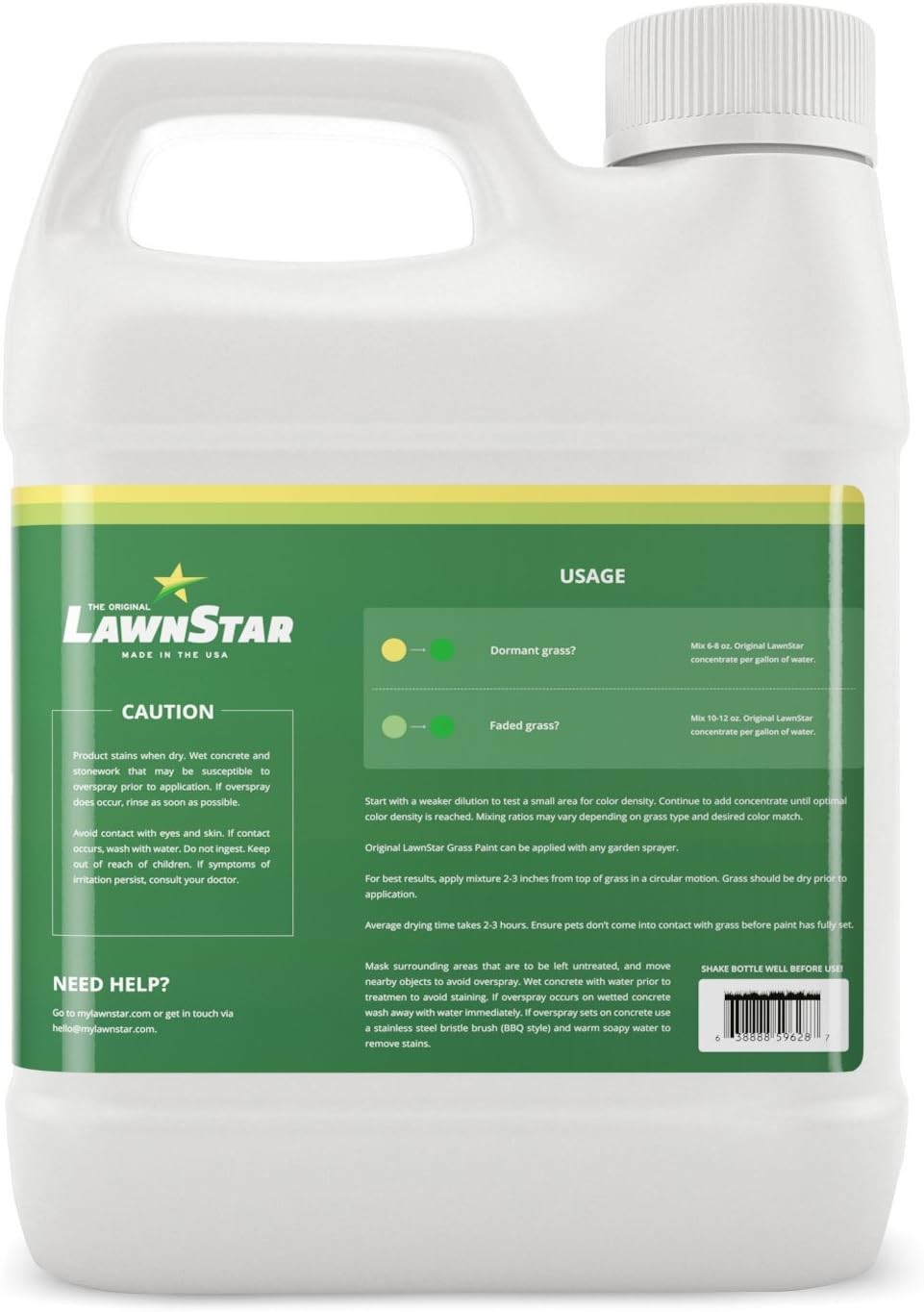 Grass Paint Concentrate (500-1,000 sq ft) - for Dormant, Patchy or 32, Green