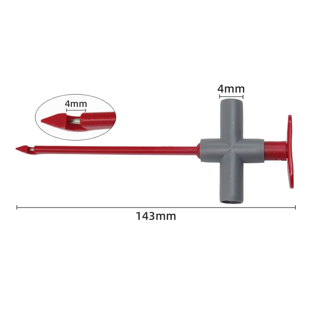2PCS Reverse Puncture Probe Wire-Piercing Automotive Multimeter Red, Black