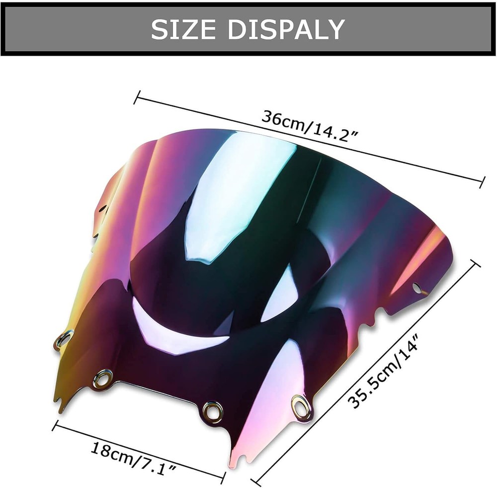 Windscreen Windshield Double Bubble For YZF 600 R6 1999-2002 (Iridium)