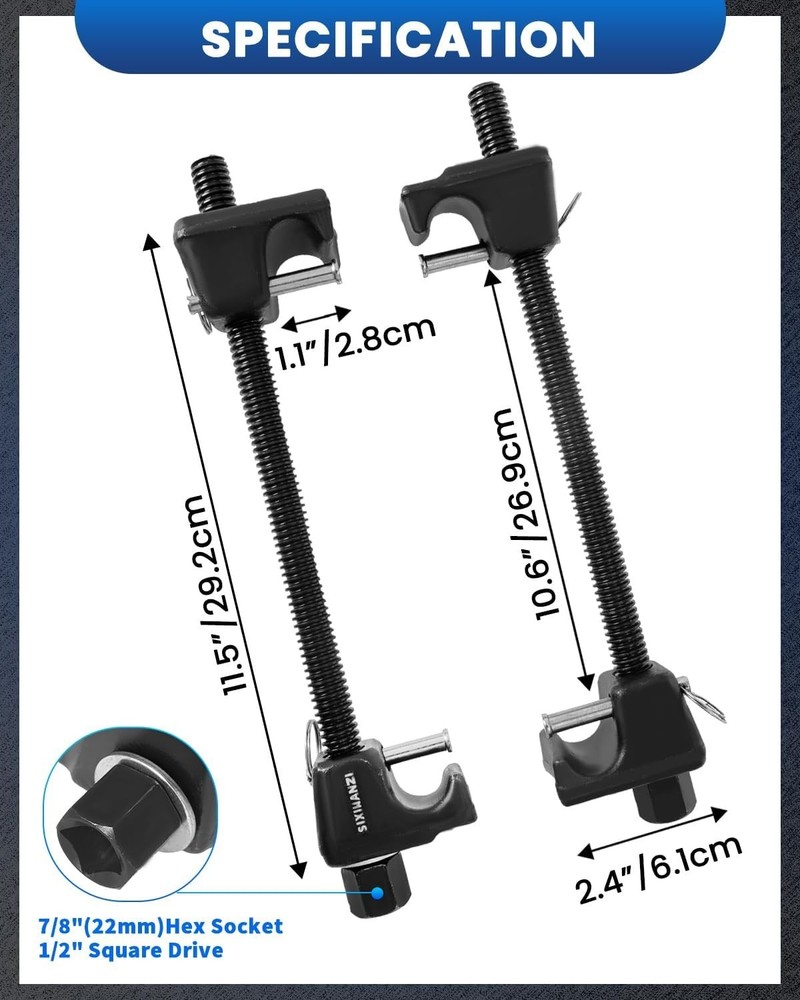 Macpherson Strut Spring Compressor Tool, 2PCS Heavy Duty Coil Spring Compress...