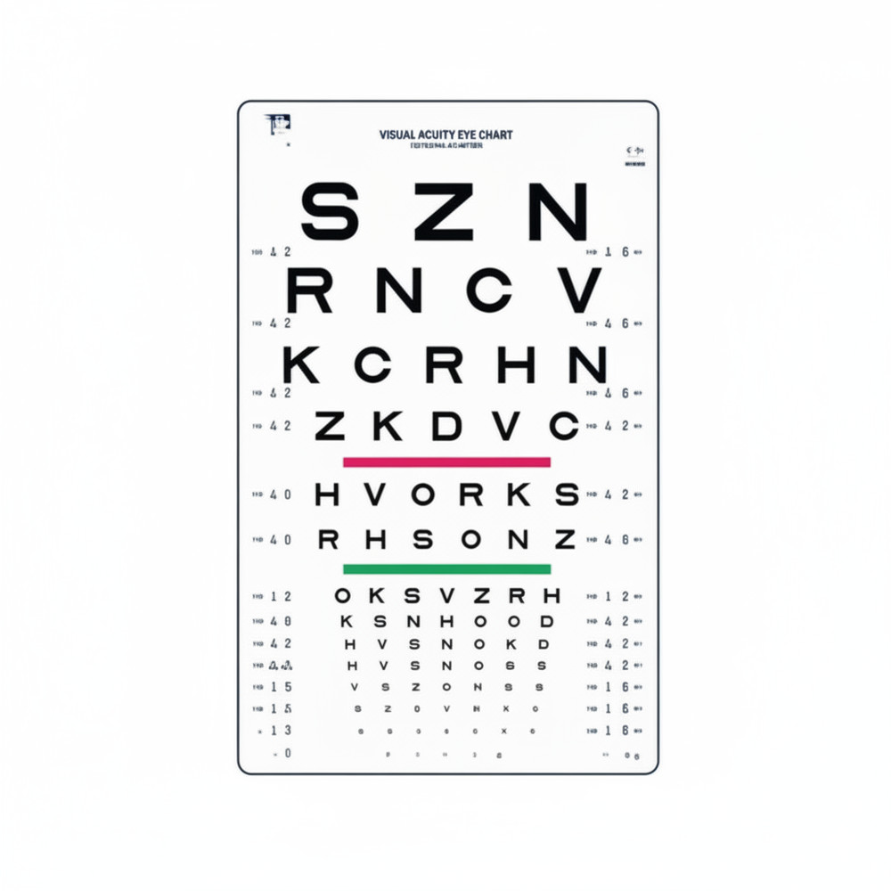 Logarithmic Sloan Eye Chart LogMAR Visual Acuity Vision Test Chart