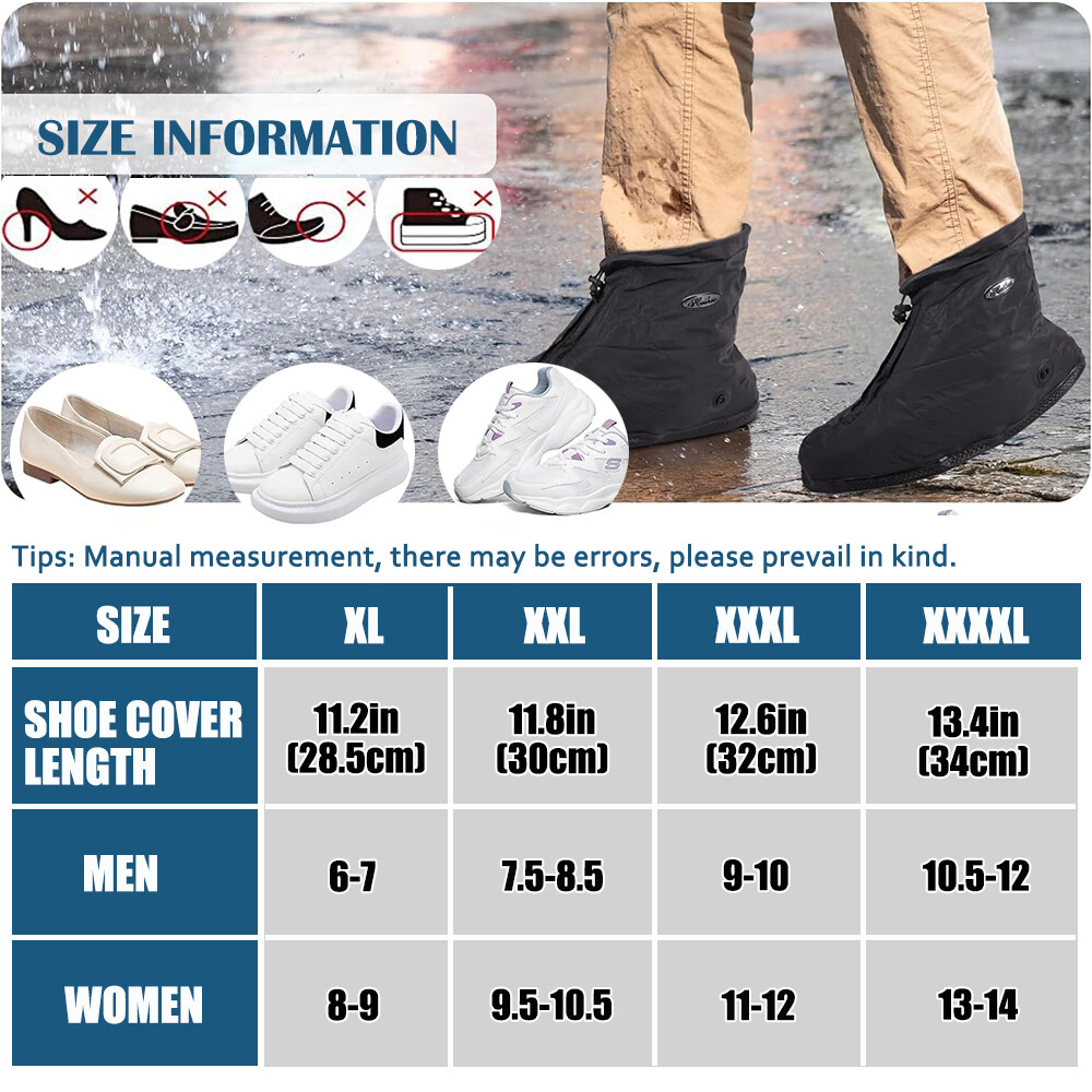 Anti-slip Rubber Shoe Covers Reusable Rain Snow Boot Waterproof Shoes Protector