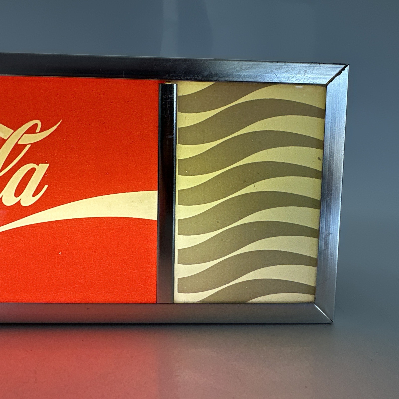 Vintage Original Coca Cola Light Up Countertop Glass Sign Display*New Bulb* Read