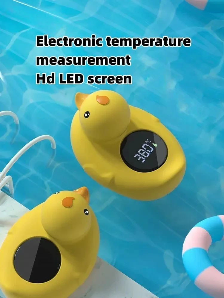 Baby Bath Thermometer - Floating Duck Safety Temperature Gauge for Infants