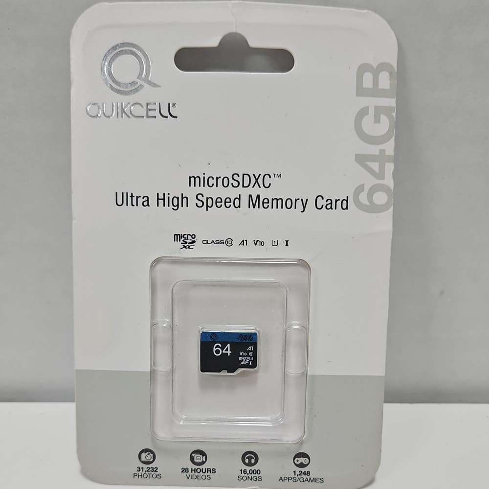 Quikcell MicroSDXC Ultra High Speed Memory Card - 64GB