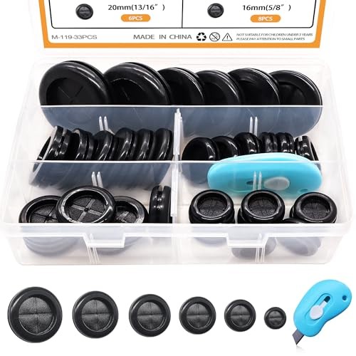 233PC Rubber Grommet Kit 27 Sizes Wire Protection Firewall Tower