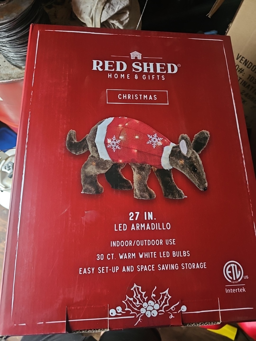 New 27" Lighted Armadillo Christmas Decoration Outdoor/in LED Holiday Display