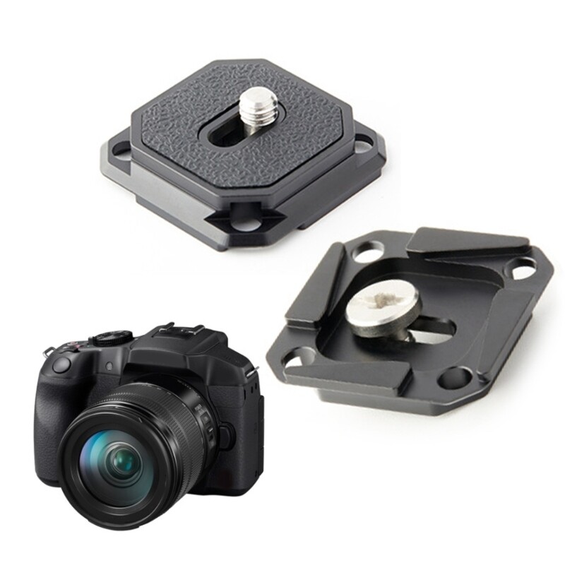 2PCS Camera Quick Release Plate 38mm Square Arca Type for Tripod Heads Mount