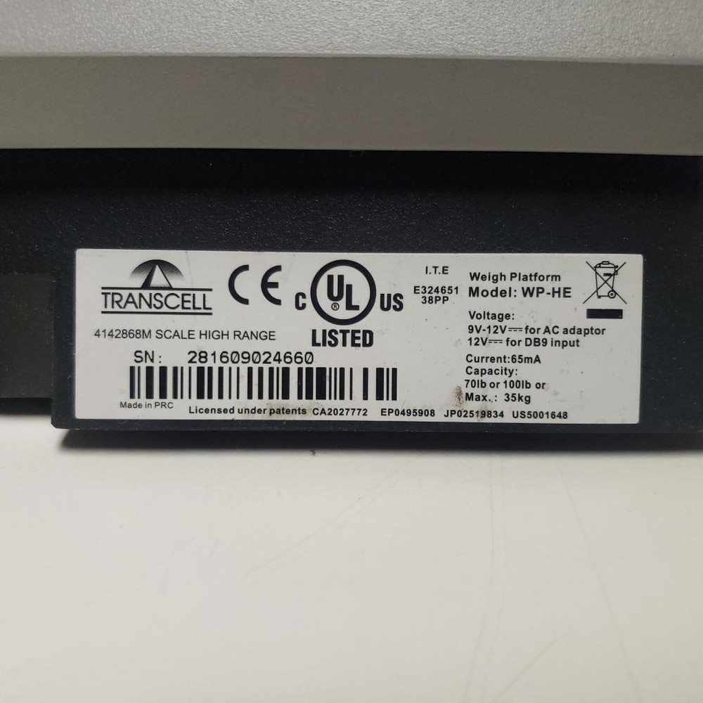 Transcell WP-HE 100lb Scale Weight Platform
