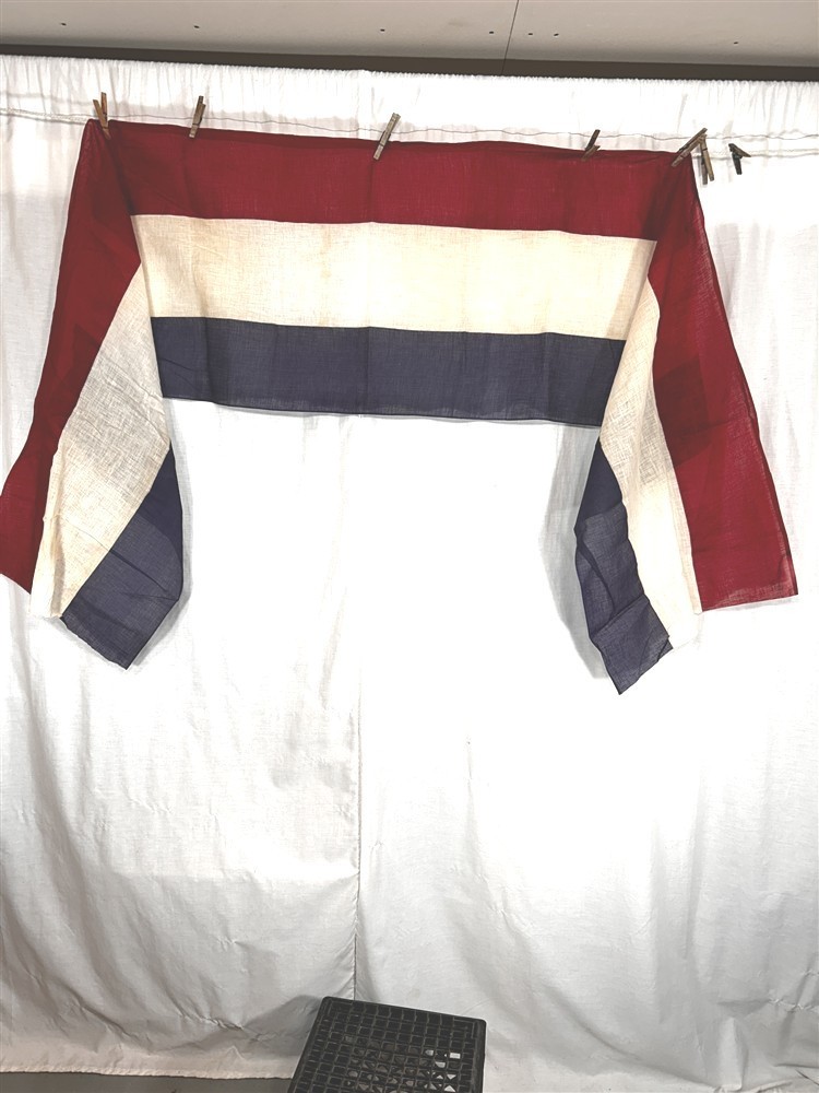 antique bunting red white blue Civil War Era 22x112 cotton original