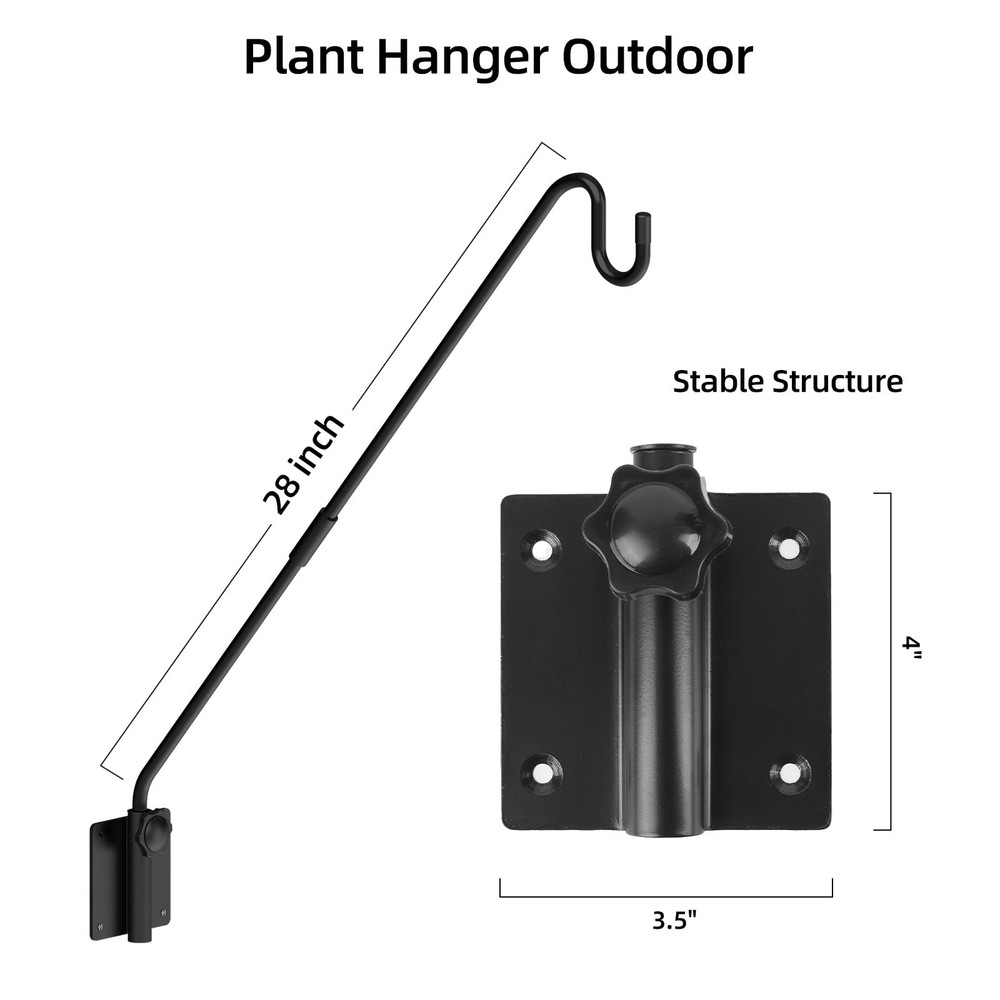 Monalife Deck Hook Wall Mounted - Heavy Duty Metal Shepherds Hook Bracket for...