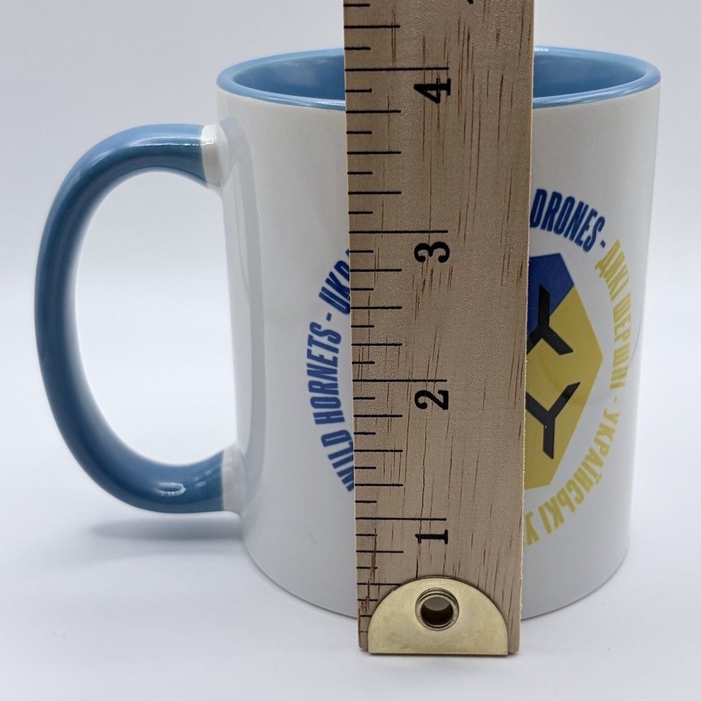 UKRAINIAN ATTACK DRONES - WILD HORNETS MUG - Blue/Yellow - 2 Sided
