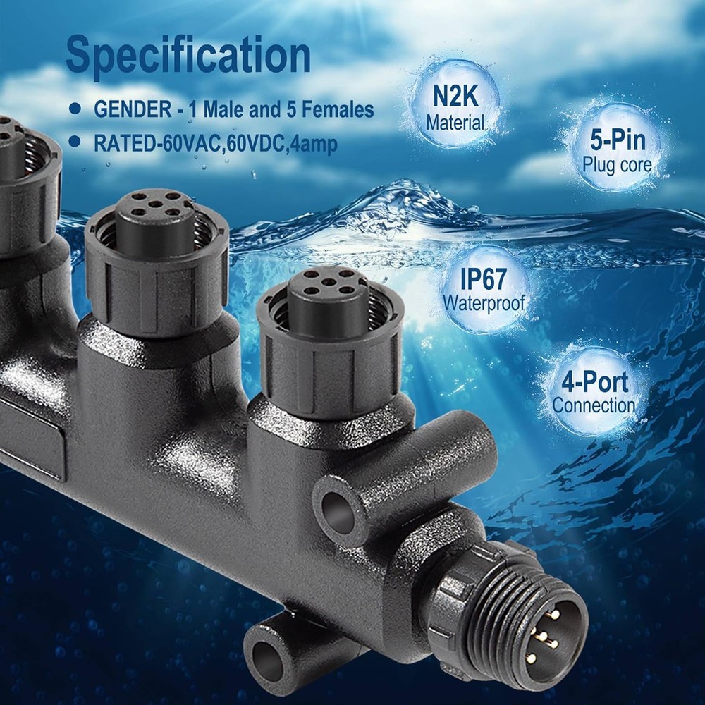 Replacement for Garmin NMEA 2000 Multi-Port T-Connector