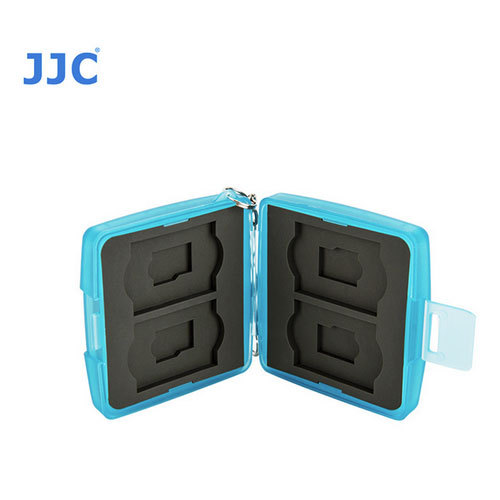 JJC MC-10B Memory Card Case fits 2 SD 2 MSD 2 SIM 2 Micro SIM 2 Nano SIM Blue +