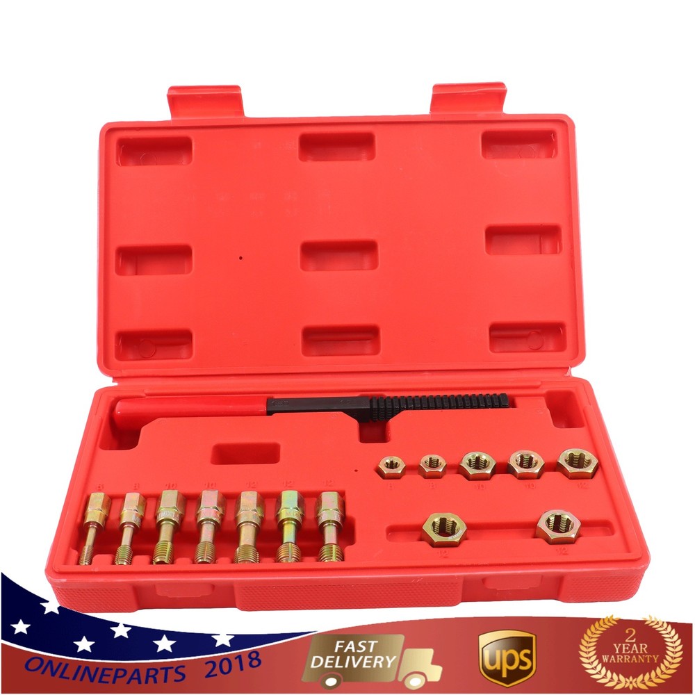Thread Restorer Tool Thread Set 15Pcs Metric Thread Chaser Set M6 M8 M10 M12