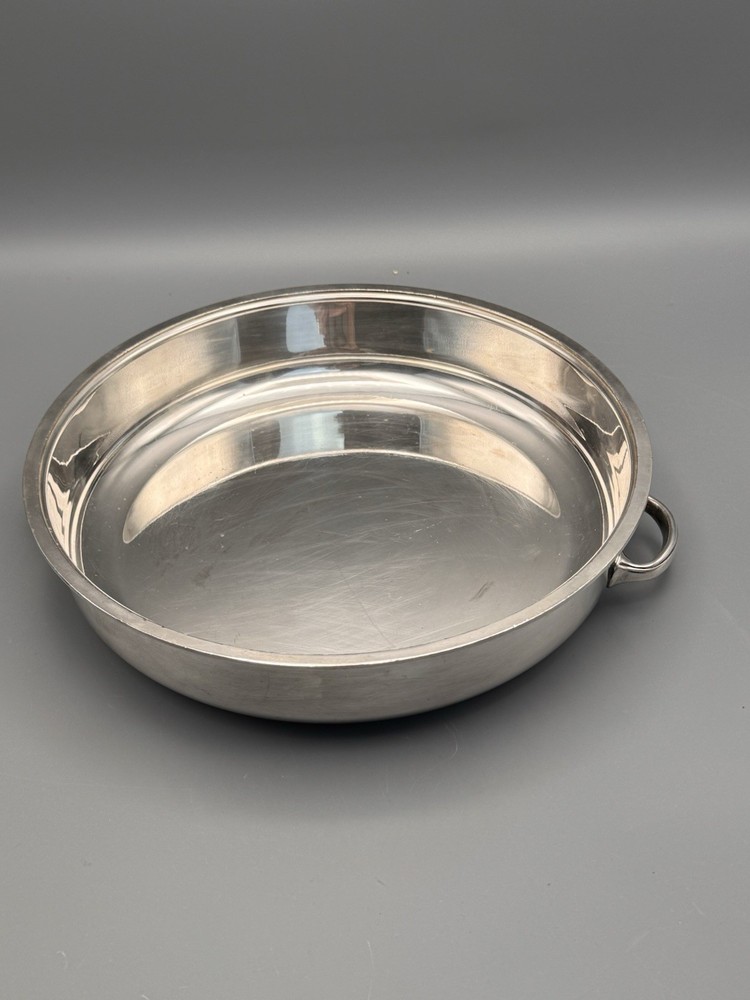 Silverplate Divided Lidded Server Monogrammed Deco Style 12.5”