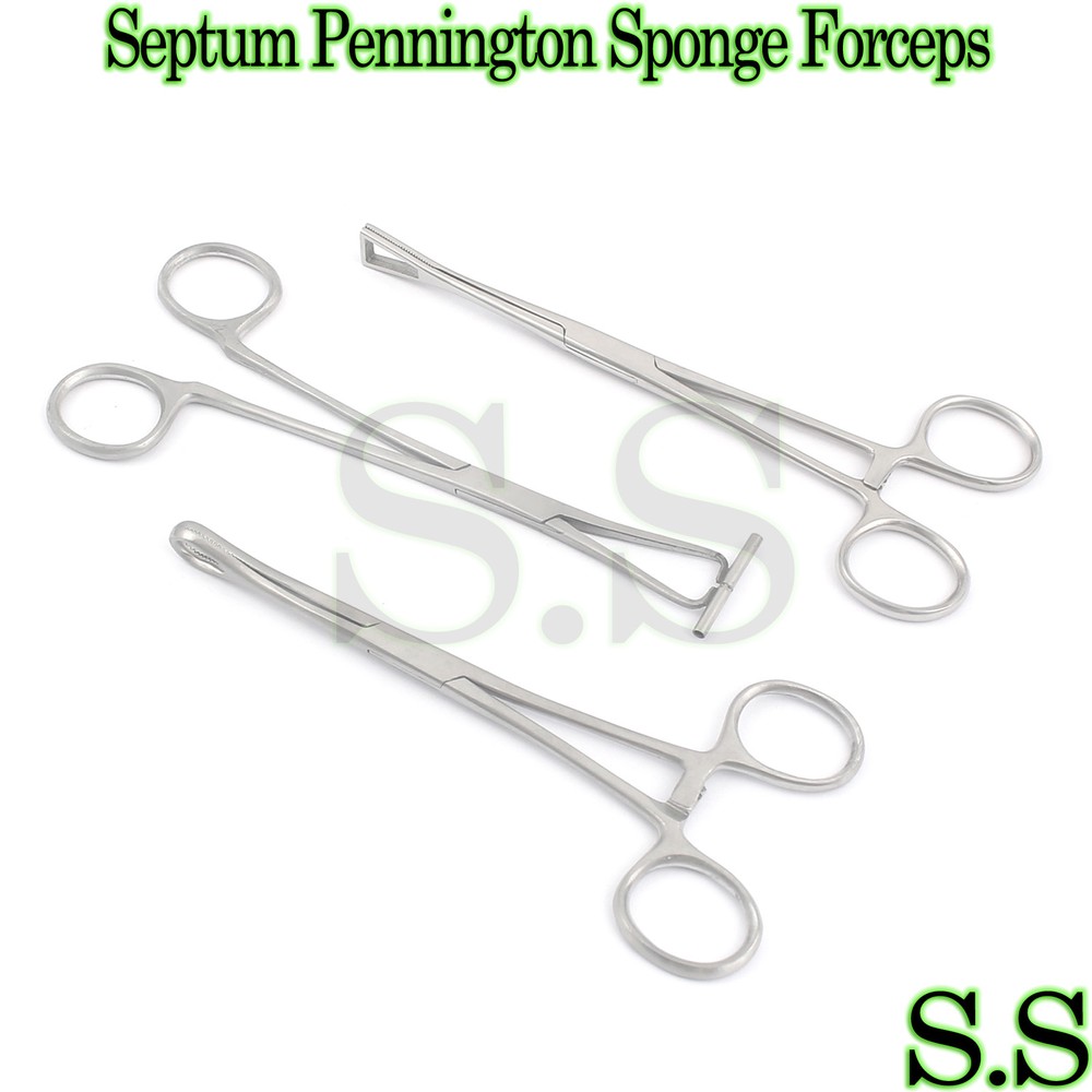 3 Pieces Body Piercing Septum Pennington Sponge Forceps Surgical Tool