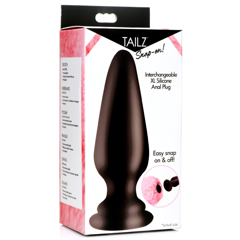 Snap-On Interchangeable Easy Insertion Silicone Butt Plug Anal Probe BDSM Play