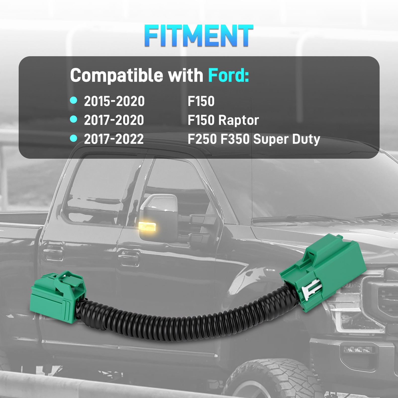 Mirror Spot Lights Speed Override Mod Harness For 2015-2020 Ford F-150 Raptor