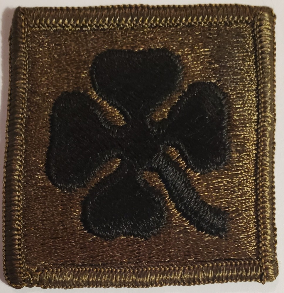 US Army 4 Forth Army OD Black Subdued Patch