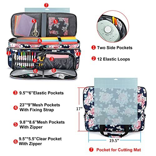 Carrying Case For Circut Maker 3/maker/explore 3/explore Air 2/silhouette Cameo