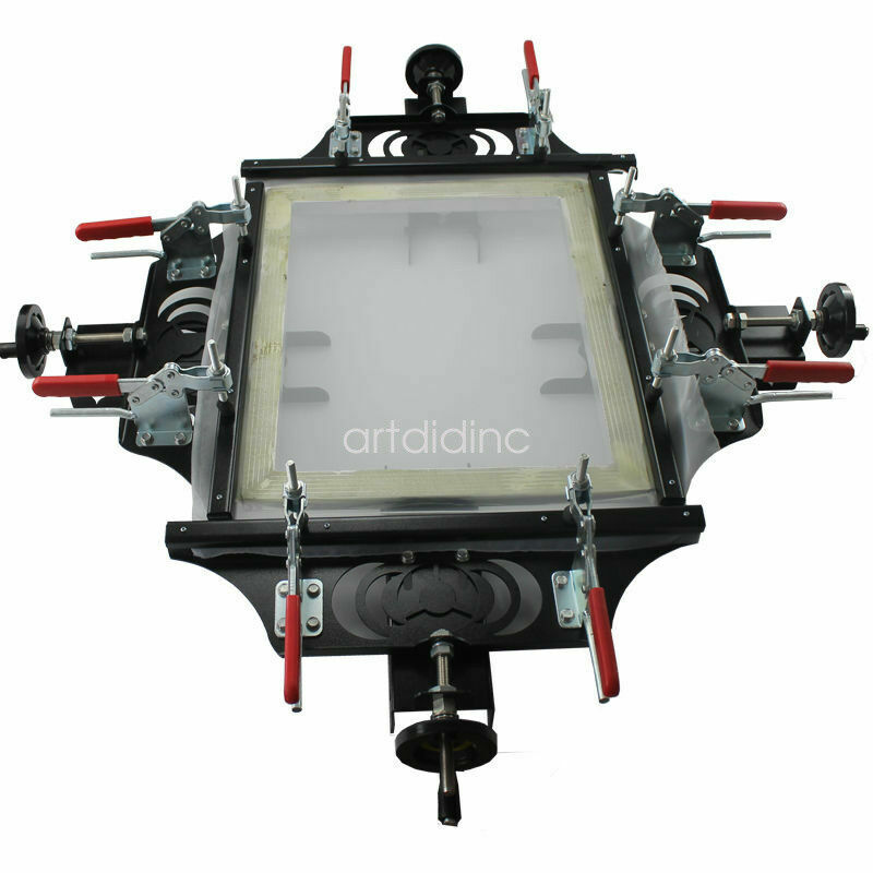 4 Color 2 Station Full Set Printing Kit Silk Screen Machine & Press Tools Supply