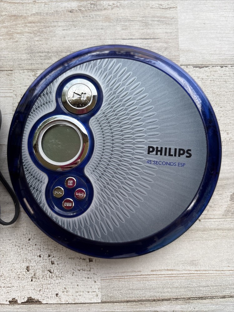 Philips AX2412/17 Portable CD Player ESP Discman Working Blue