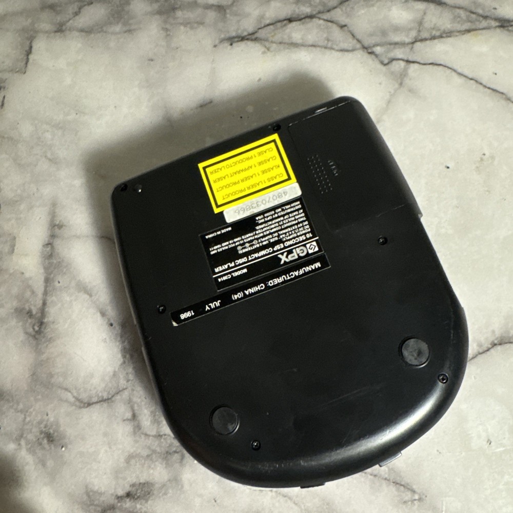 GPX Model C3914 Portable CD Disc Player 10 Second Esp Tested