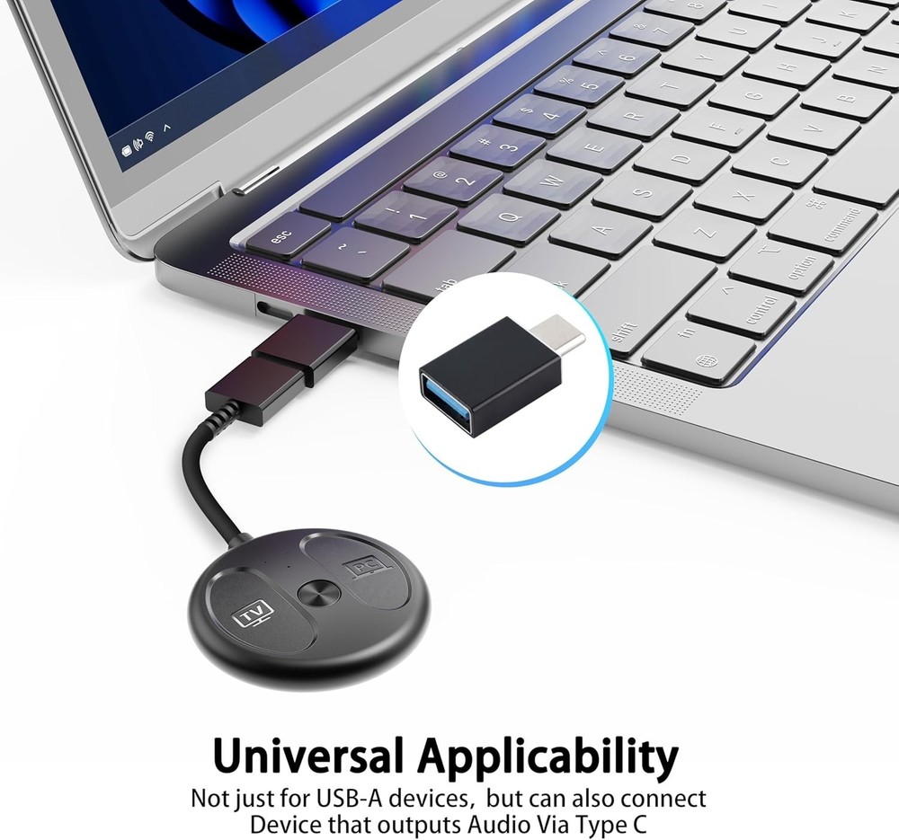 Bluetooth 5.4 Adapter for PCs, TVs & Consoles - High Quality Audio Sharing
