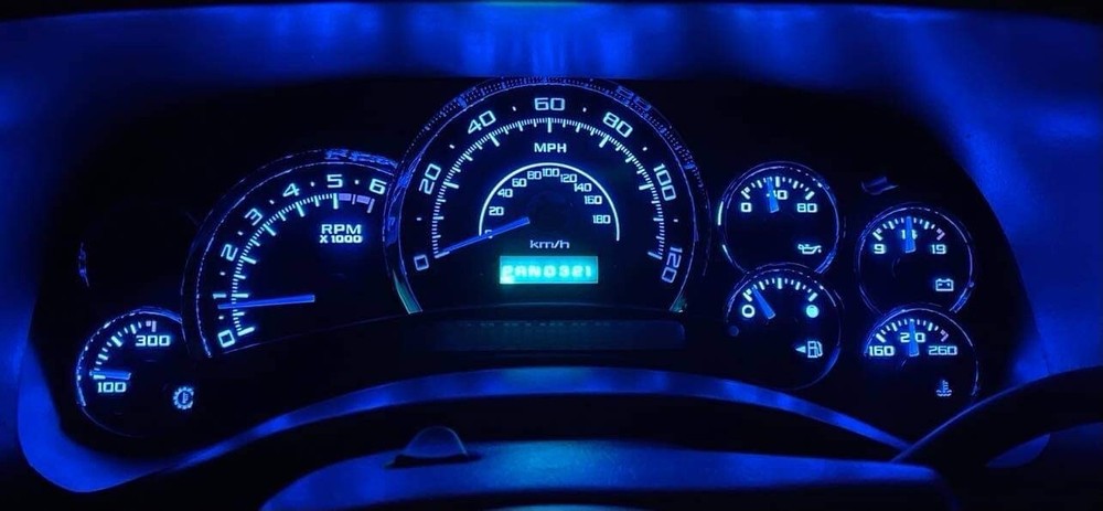 12 Volt Blue 5mm Cube LED Resistor Built In GM Instrument Panel Upgrade 25pc
