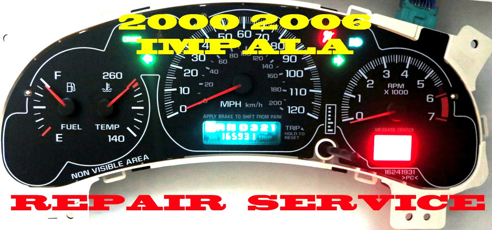 2000 2005 CHEVY IMPALA MONTE CARLO CLUSTER SOFTWARE & ODOMETER CALIBRATION