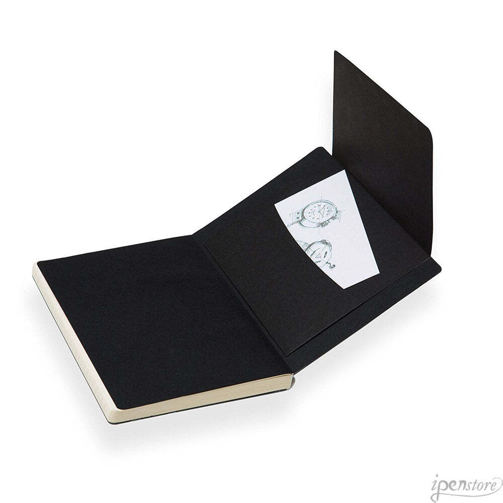 Stifflex Calaca Series Notebook, A5-5.2"x8.25" Lined, Black