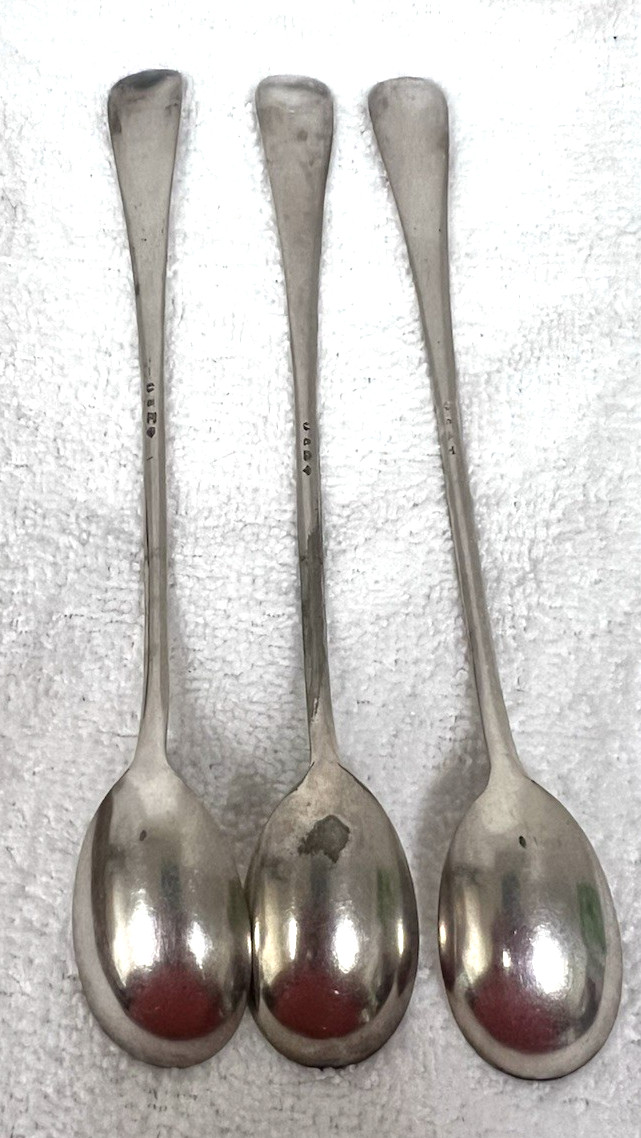 3 Cleveland Fruit Company Iced Tea Ice Cream Spoons 8 Inches Long Good Shape