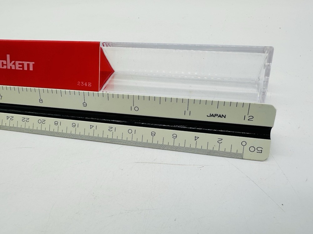 Pickett Architecture Scale 234-E Drafting Drawing Ruler 3 Sided 234E Engineer