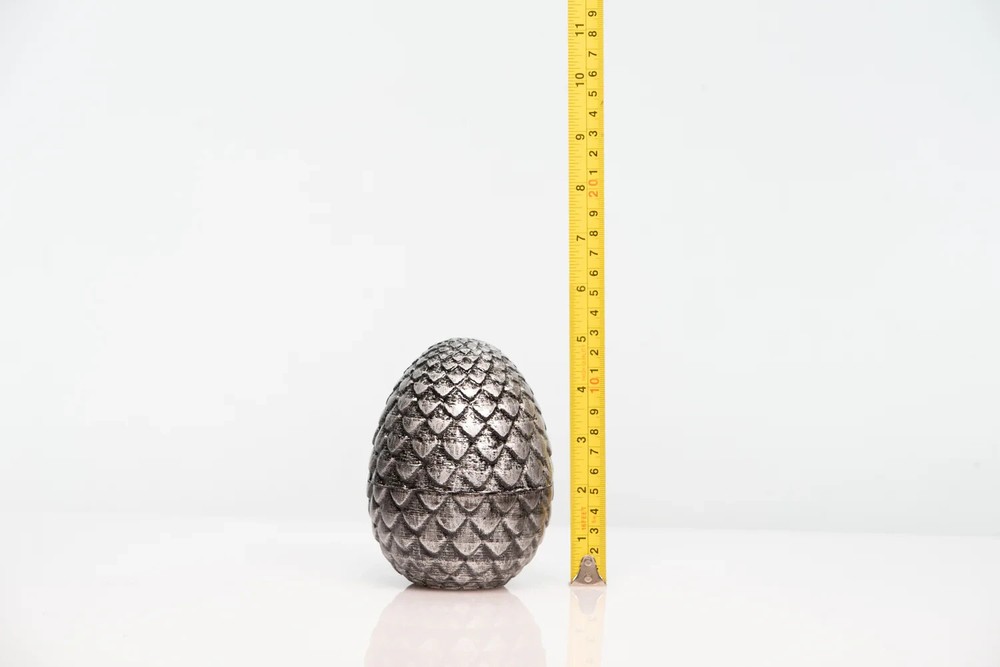 Dragon Egg Container - Silver