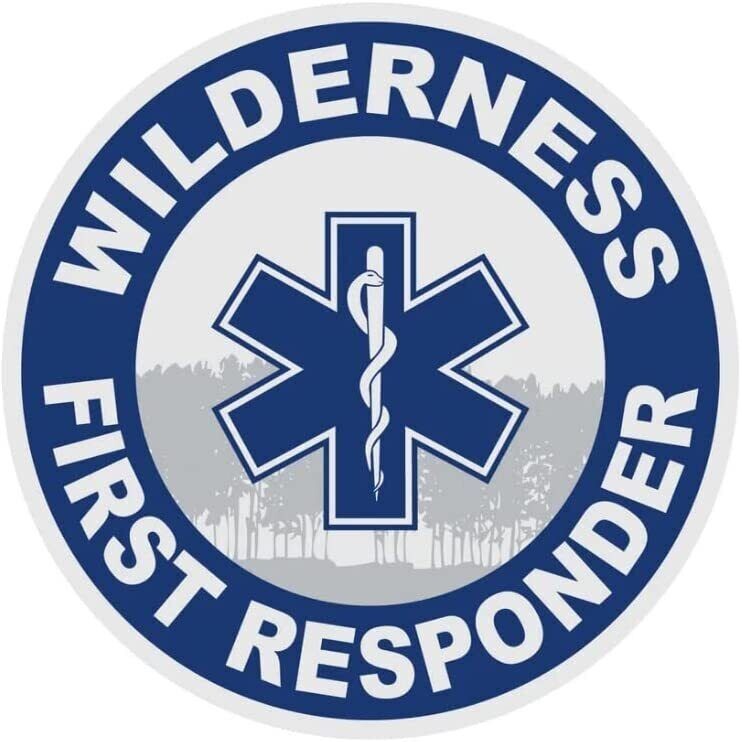 4 Inch 3M-Reflective Wilderness First Responder Blue Sticker Decal