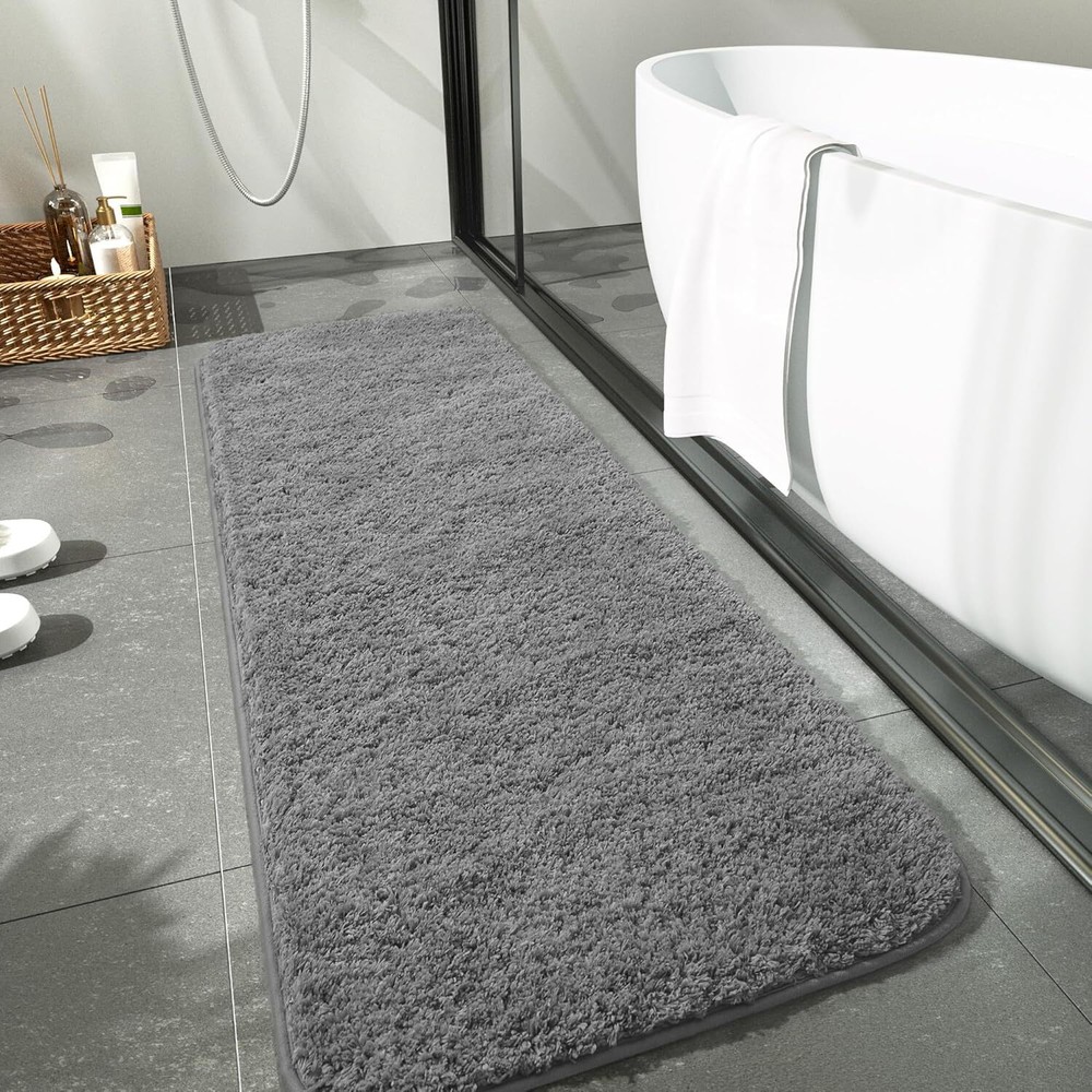 Bathroom Rugs Rectangle , Soft Thick Absorbent Microfiber Bath Rug for Bathroom