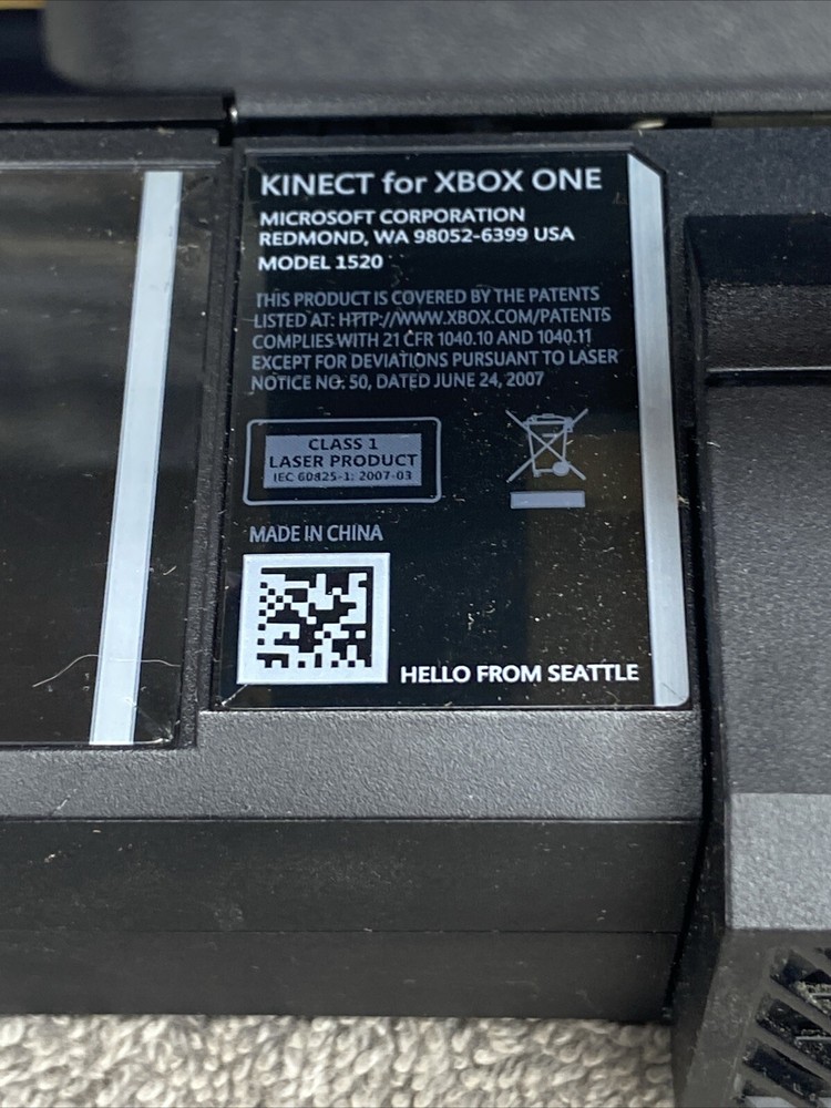 Microsoft Xbox One Kinect Wired Motion Sensor Black Model 1520 OEM